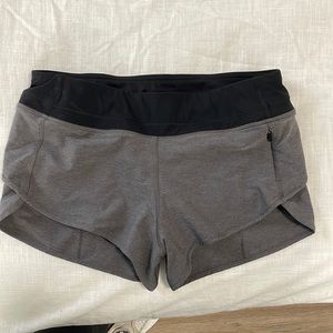 CRZ Yoga Athletic Shorts Grey Black Small